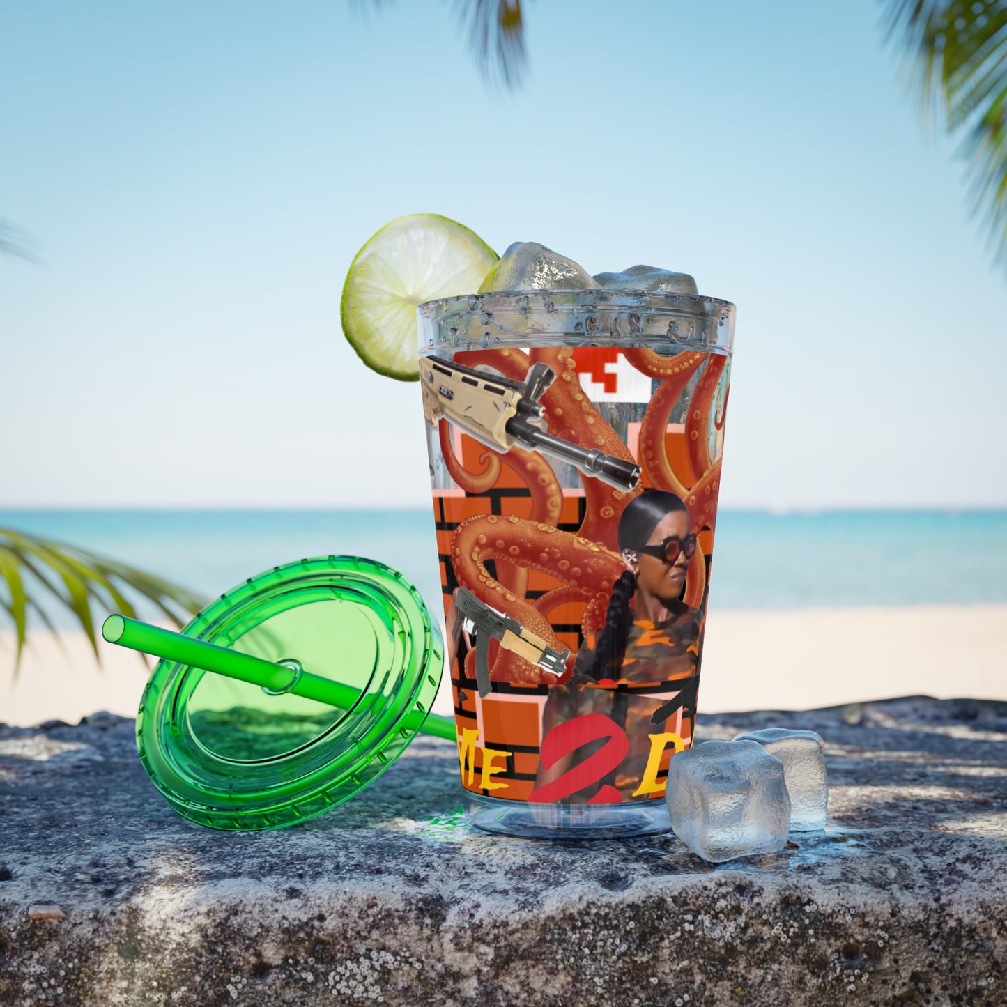 Sunsplash Tumbler with Straw, 16oz