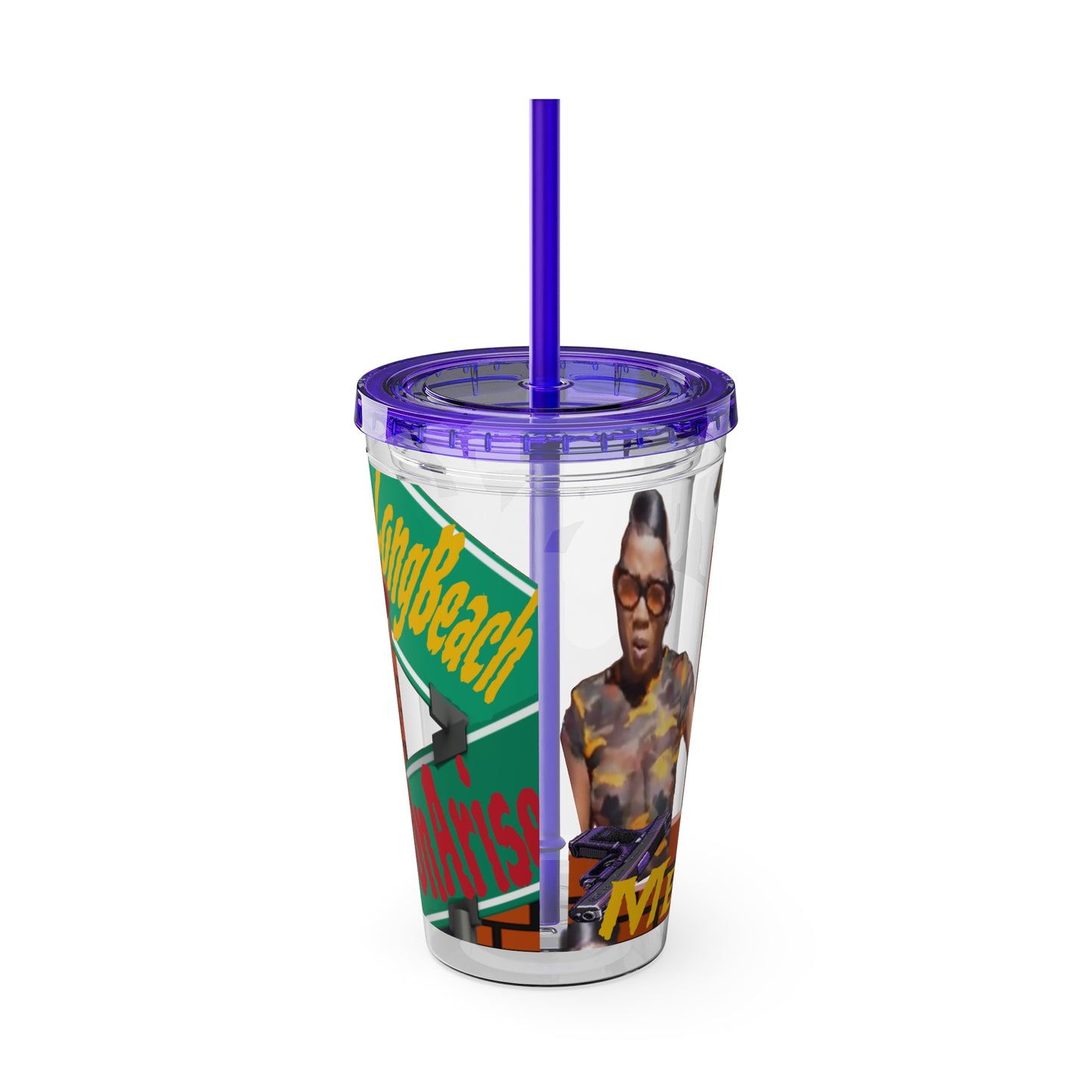 Sunsplash Tumbler with Straw, 16oz