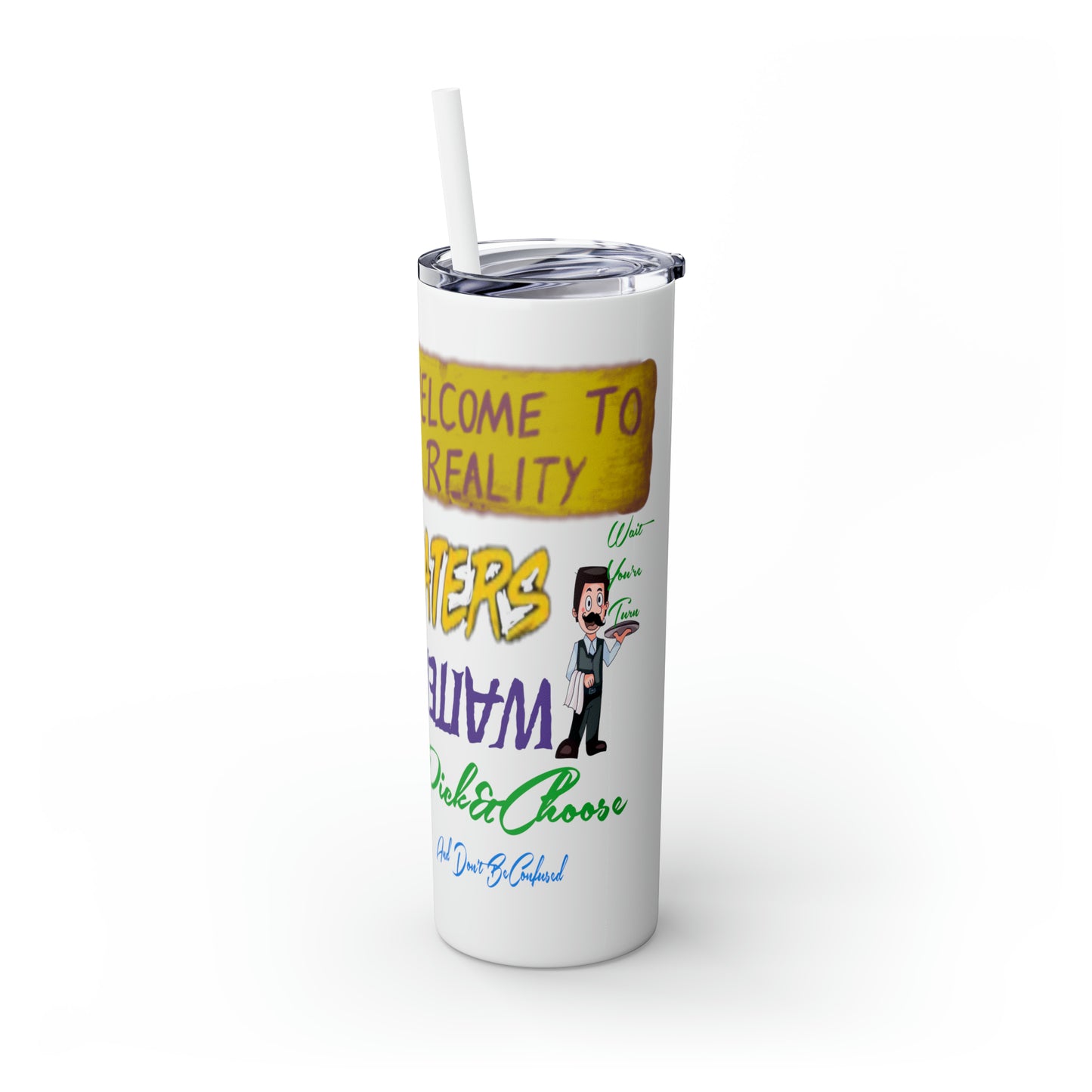 Skinny Tumbler with Straw, 20oz