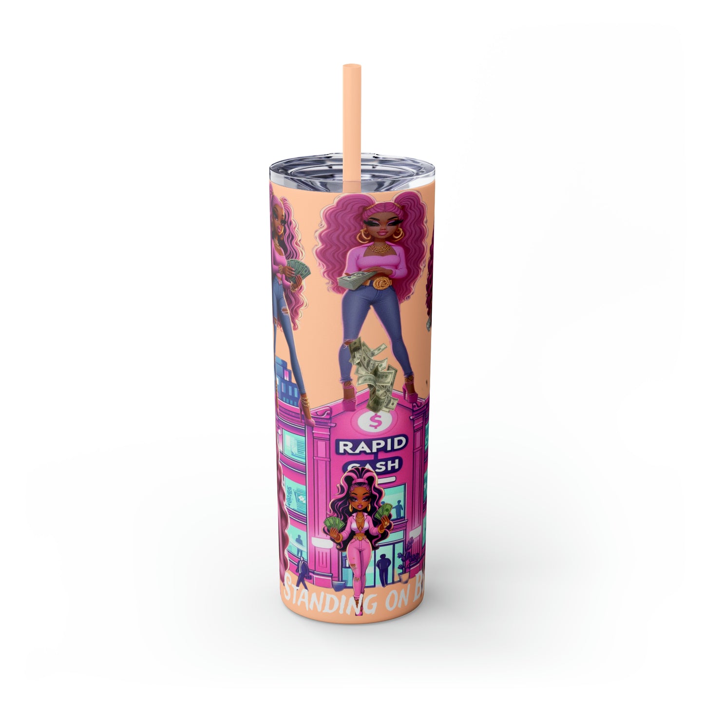 Skinny Tumbler with Straw, 20oz