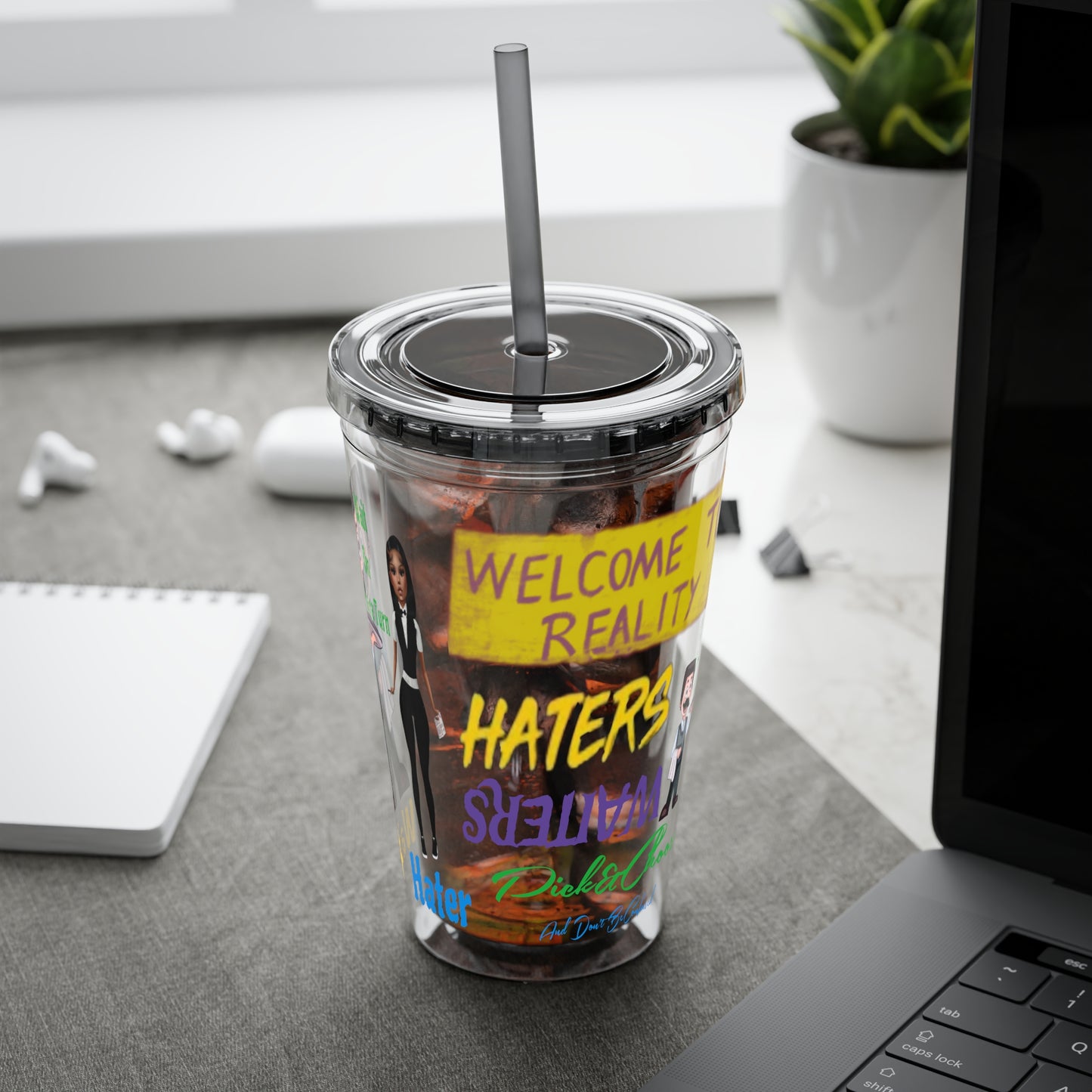 Sunsplash Tumbler with Straw, 16oz