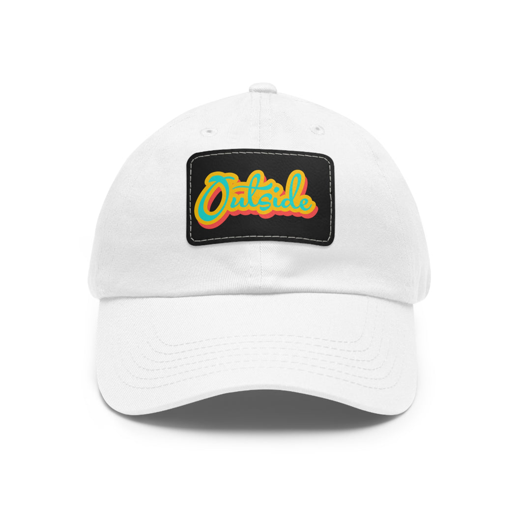 Dad Hat with Leather Patch (Rectangle)