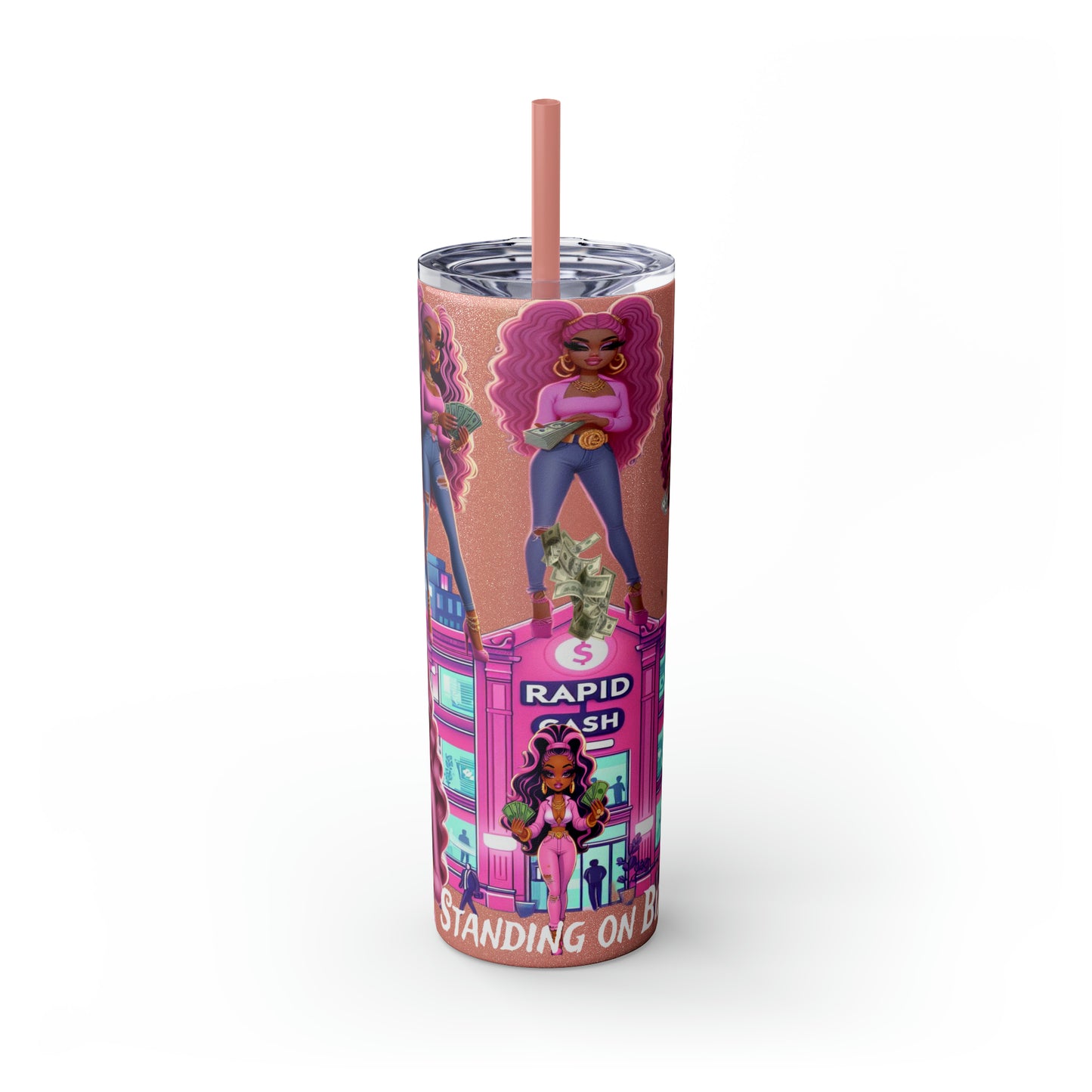 Skinny Tumbler with Straw, 20oz
