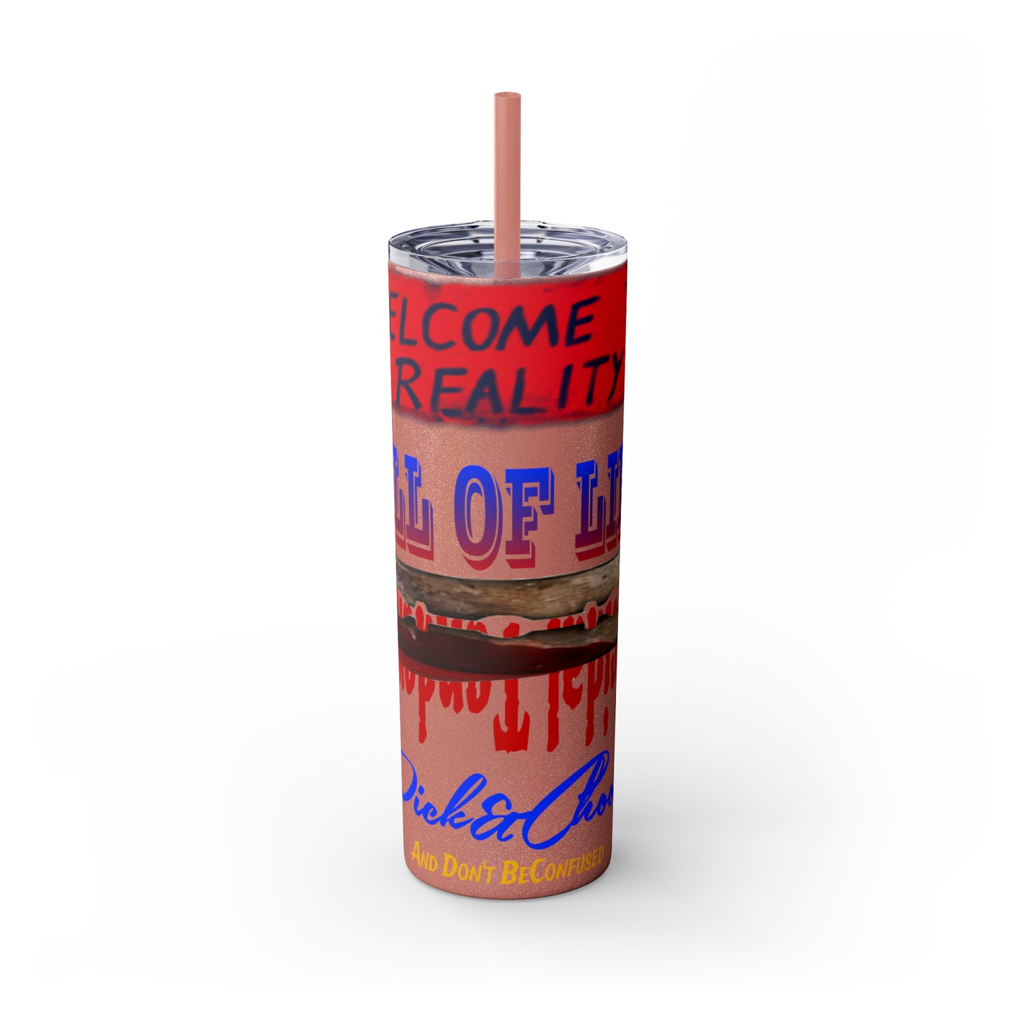 Skinny Tumbler with Straw, 20oz