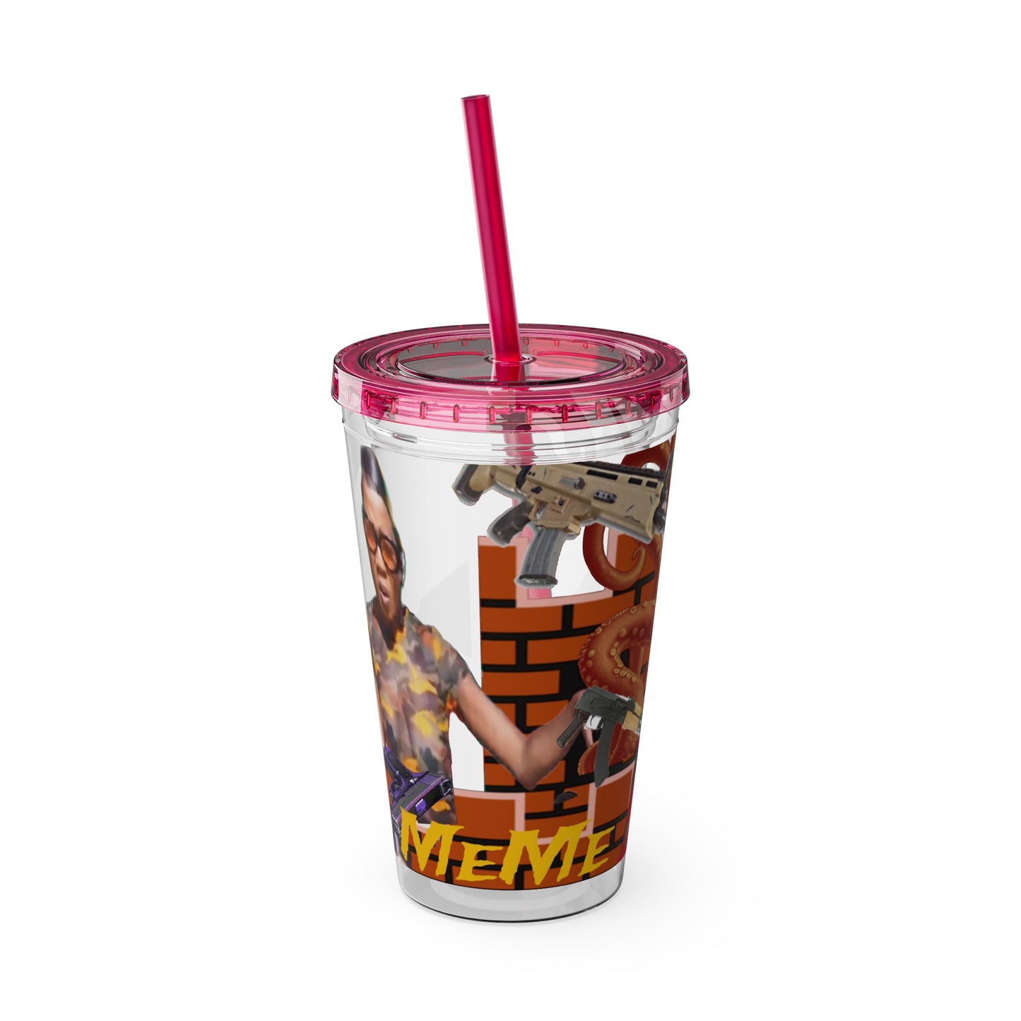 Sunsplash Tumbler with Straw, 16oz