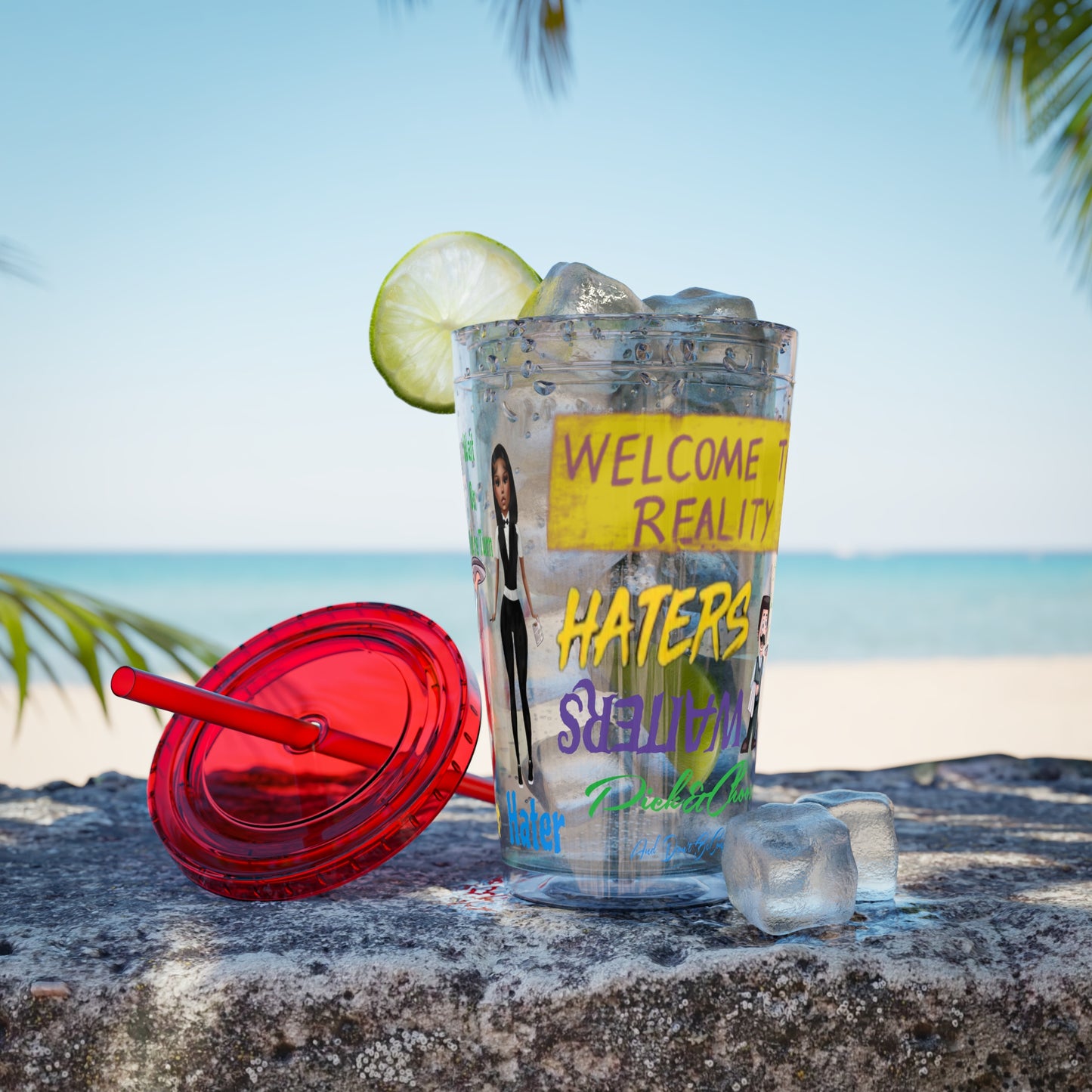 Sunsplash Tumbler with Straw, 16oz