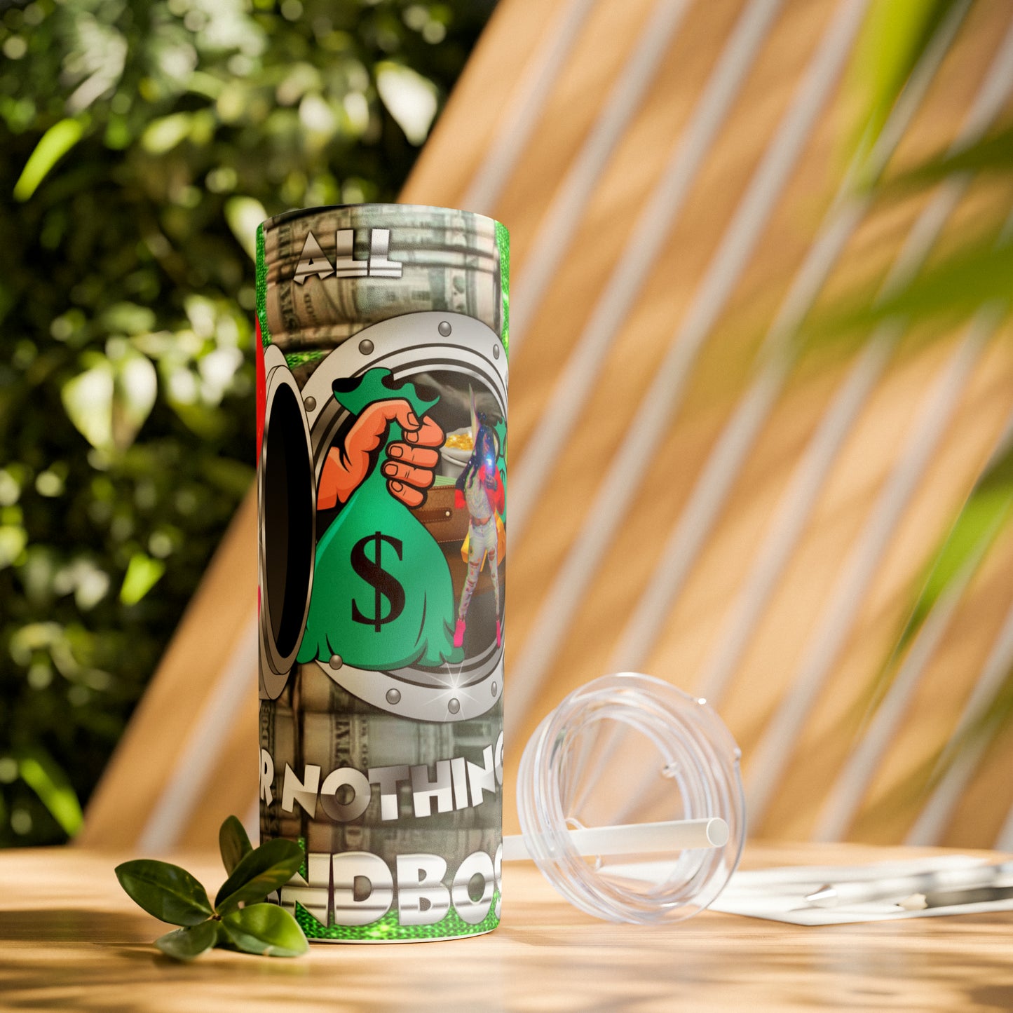 Skinny Tumbler with Straw, 20oz