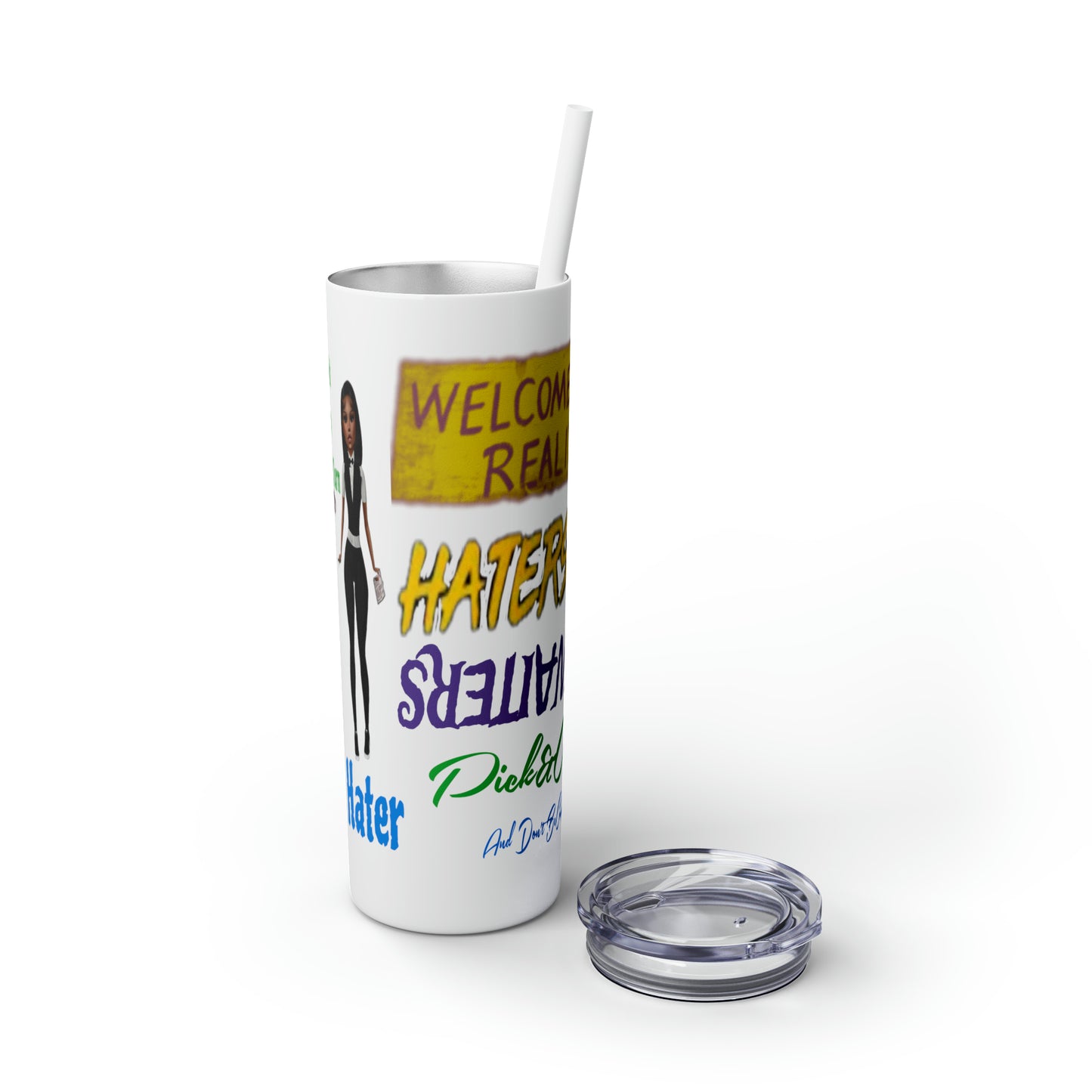 Skinny Tumbler with Straw, 20oz