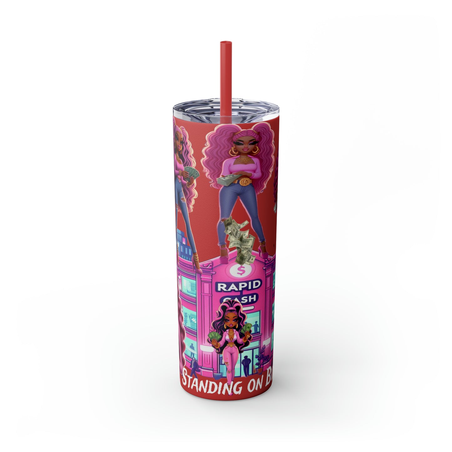 Skinny Tumbler with Straw, 20oz