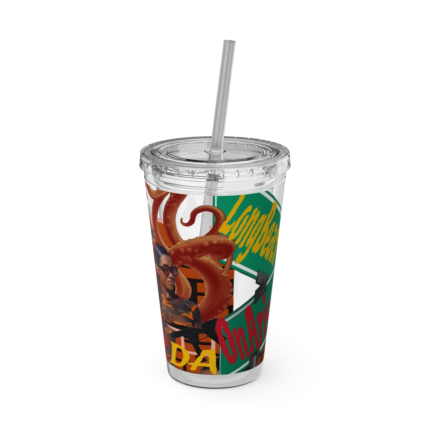 Sunsplash Tumbler with Straw, 16oz