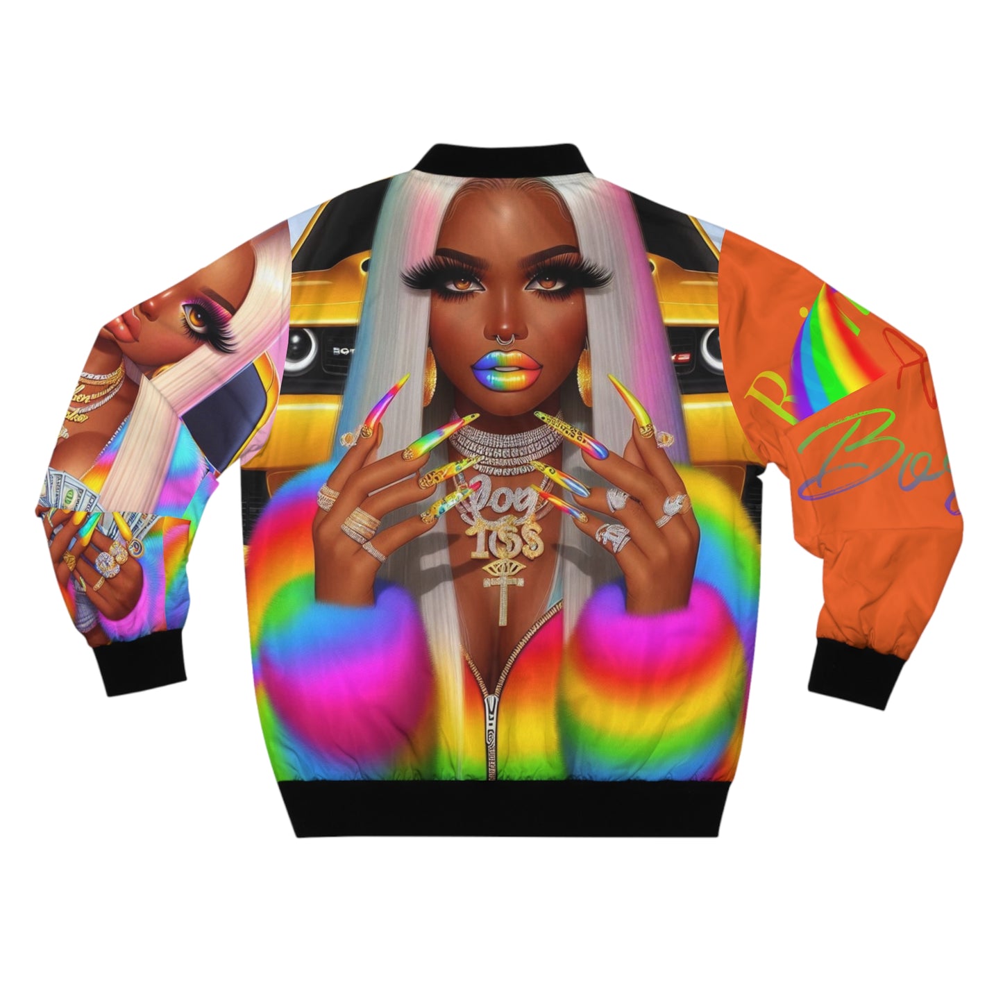 Men's Bomber Jacket (AOP) Rainbow