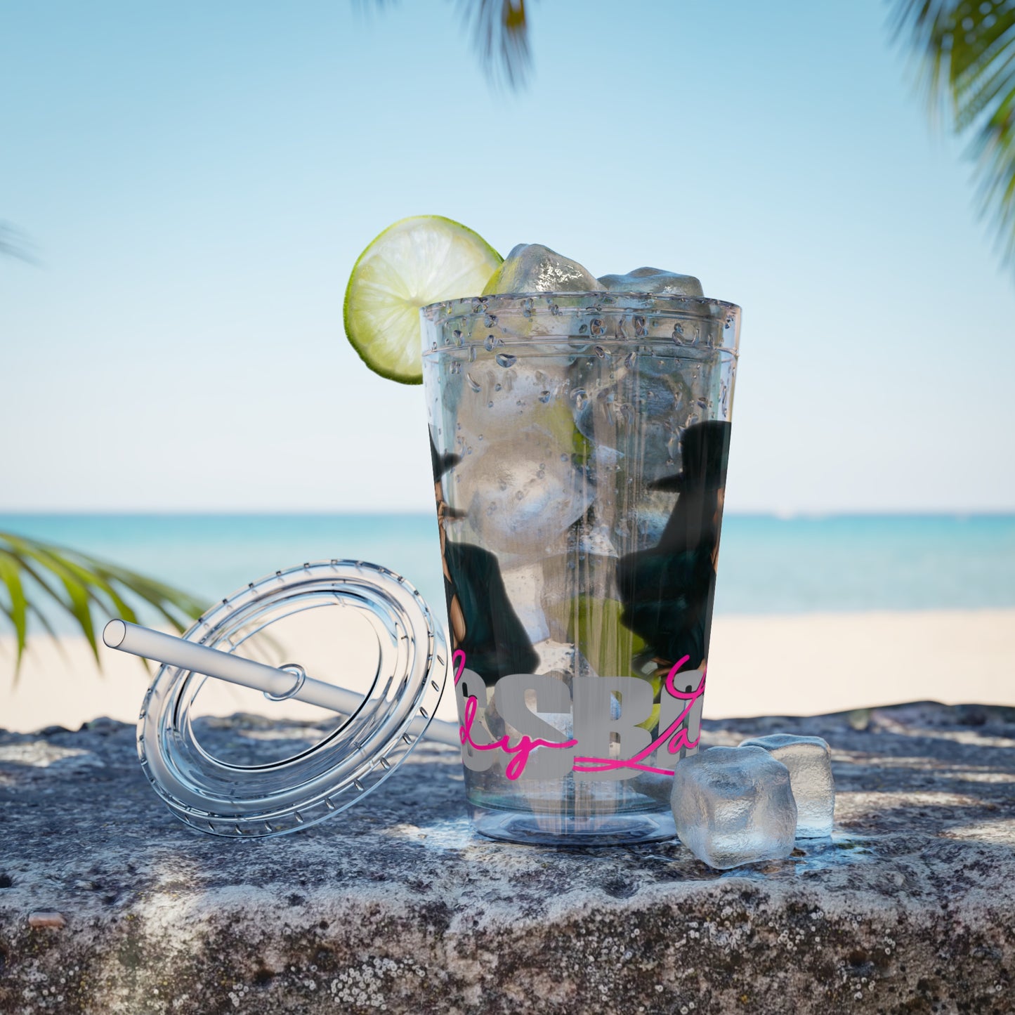 Sunsplash Tumbler with Straw, 16oz