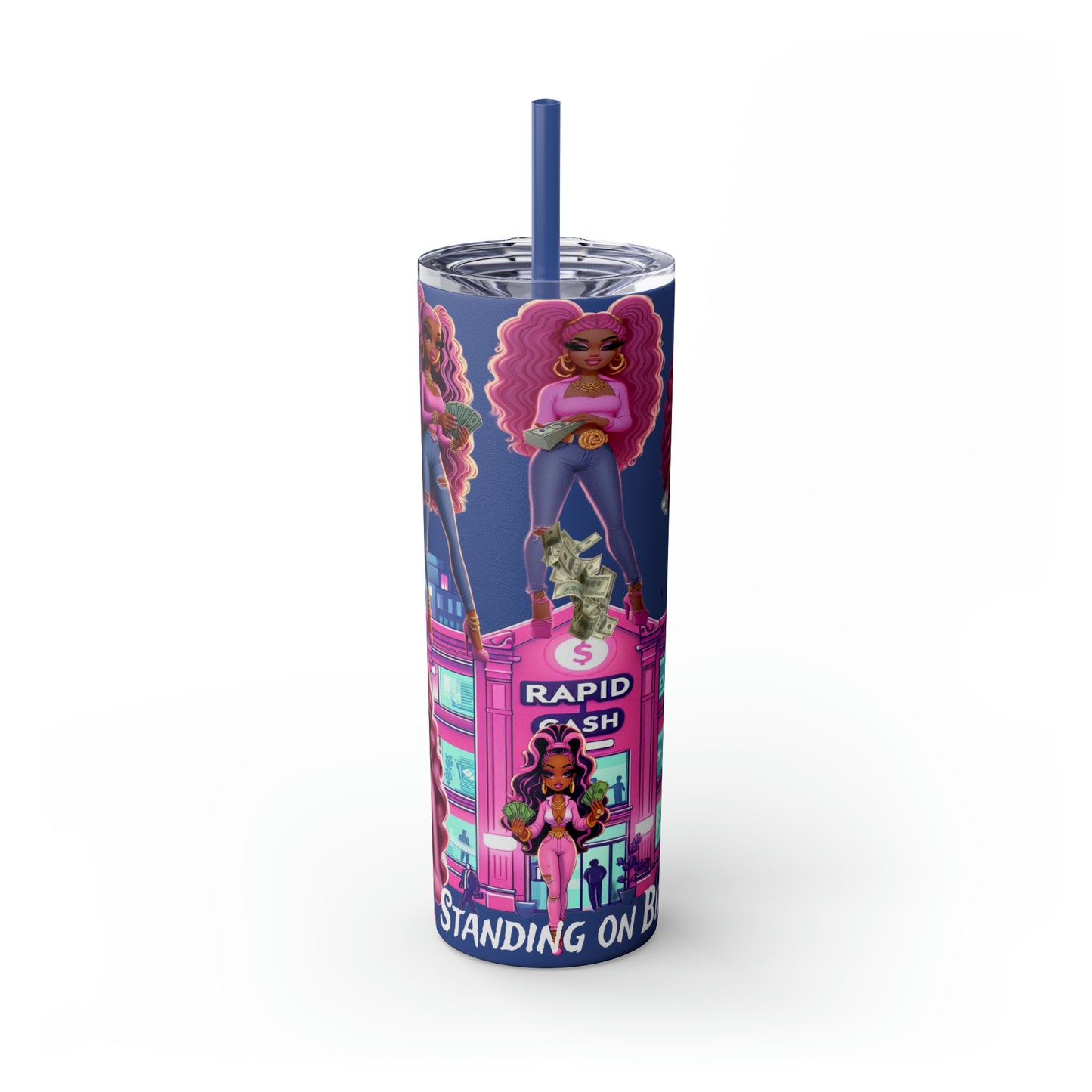 Skinny Tumbler with Straw, 20oz