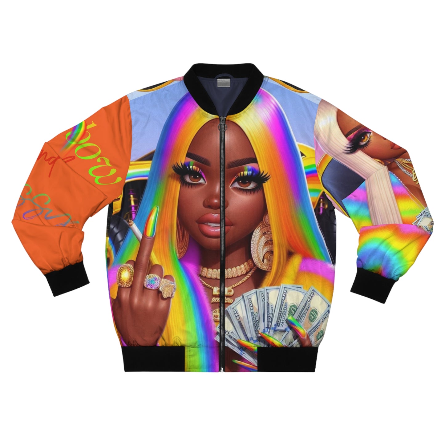 Men's Bomber Jacket (AOP) Rainbow