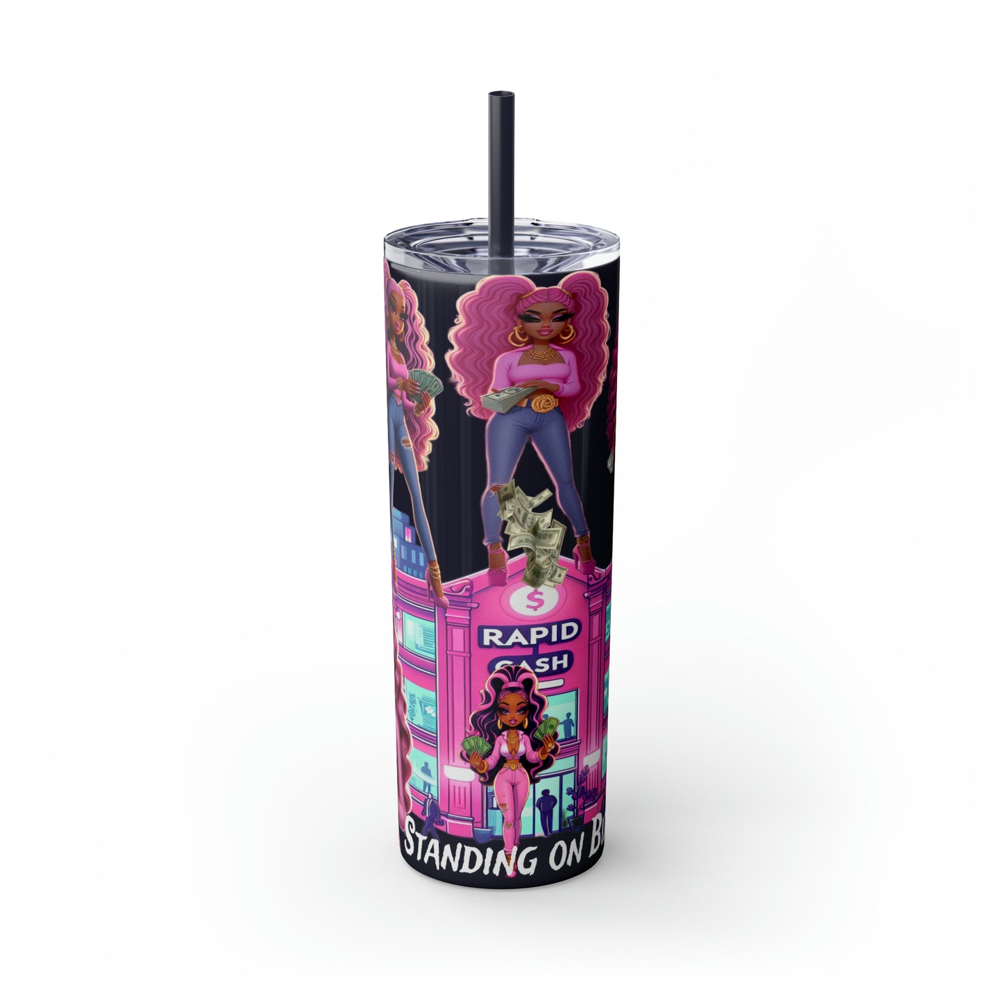 Skinny Tumbler with Straw, 20oz