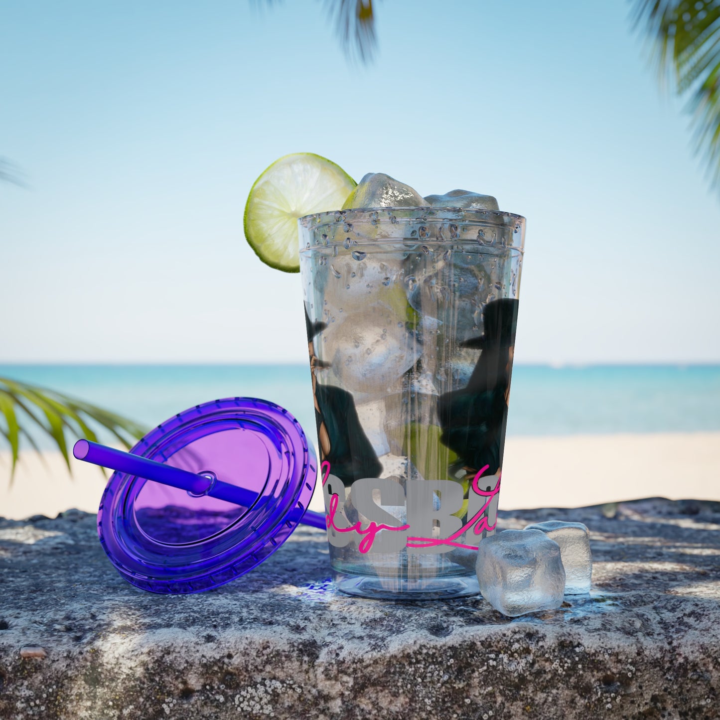 Sunsplash Tumbler with Straw, 16oz