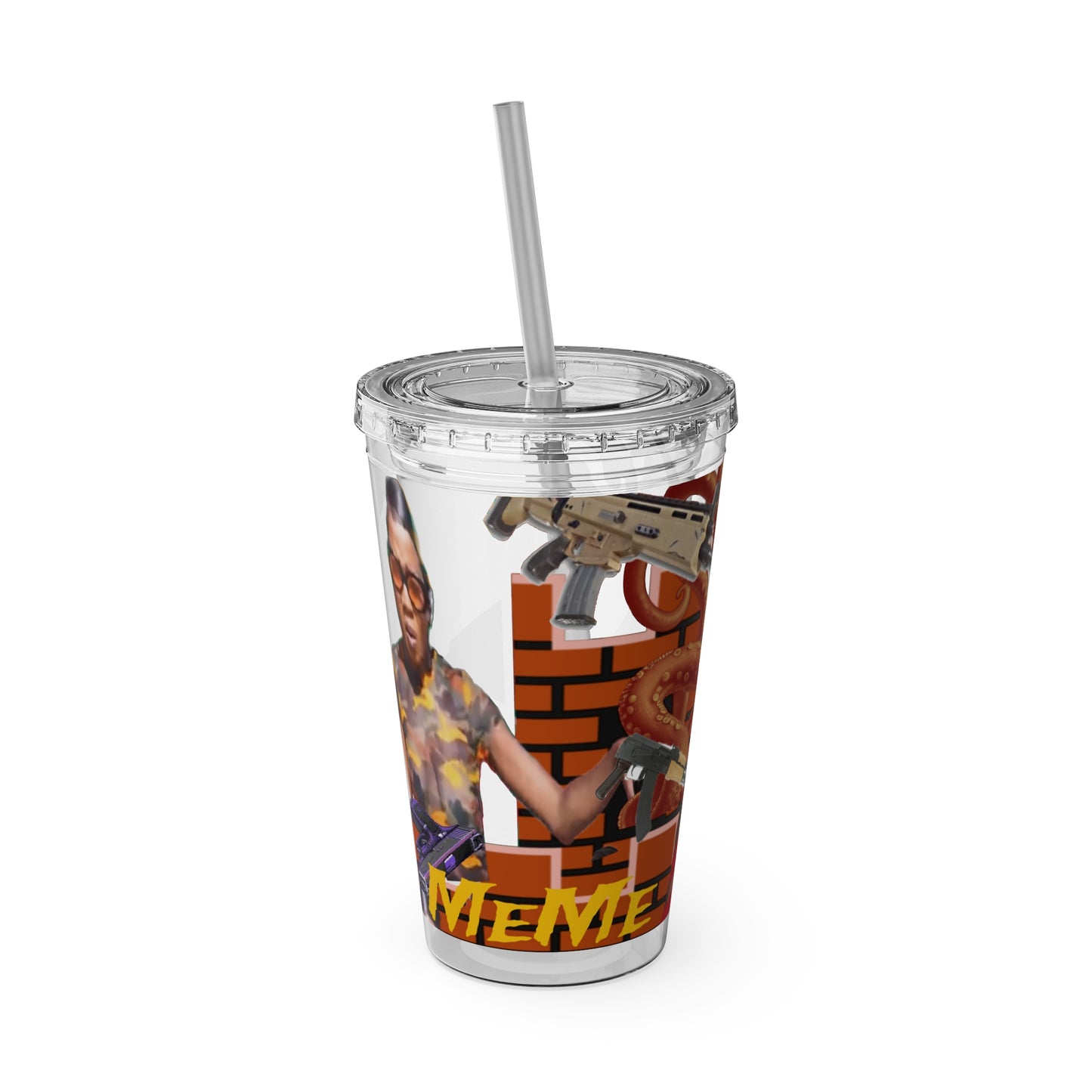 Sunsplash Tumbler with Straw, 16oz