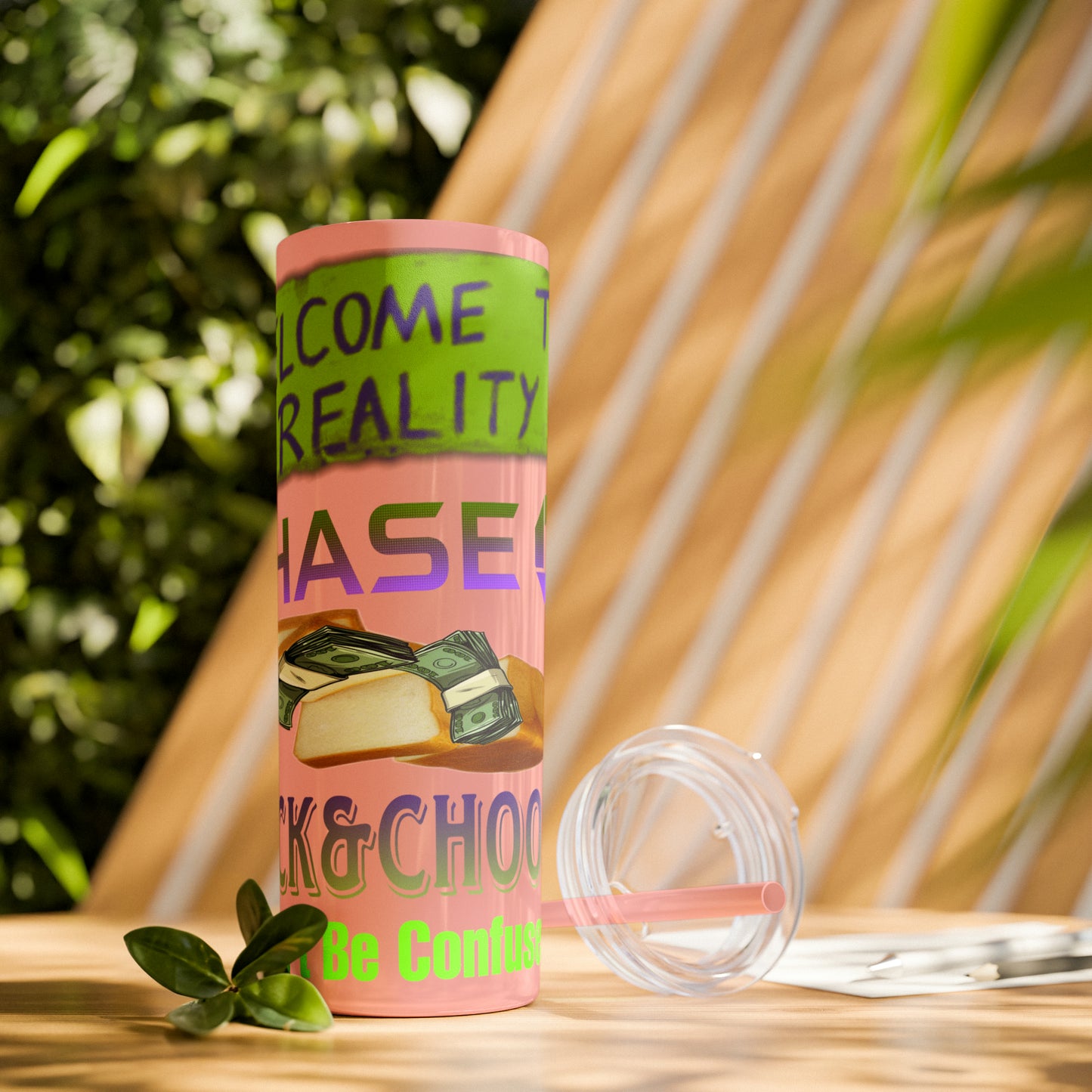 Skinny Tumbler with Straw, 20oz