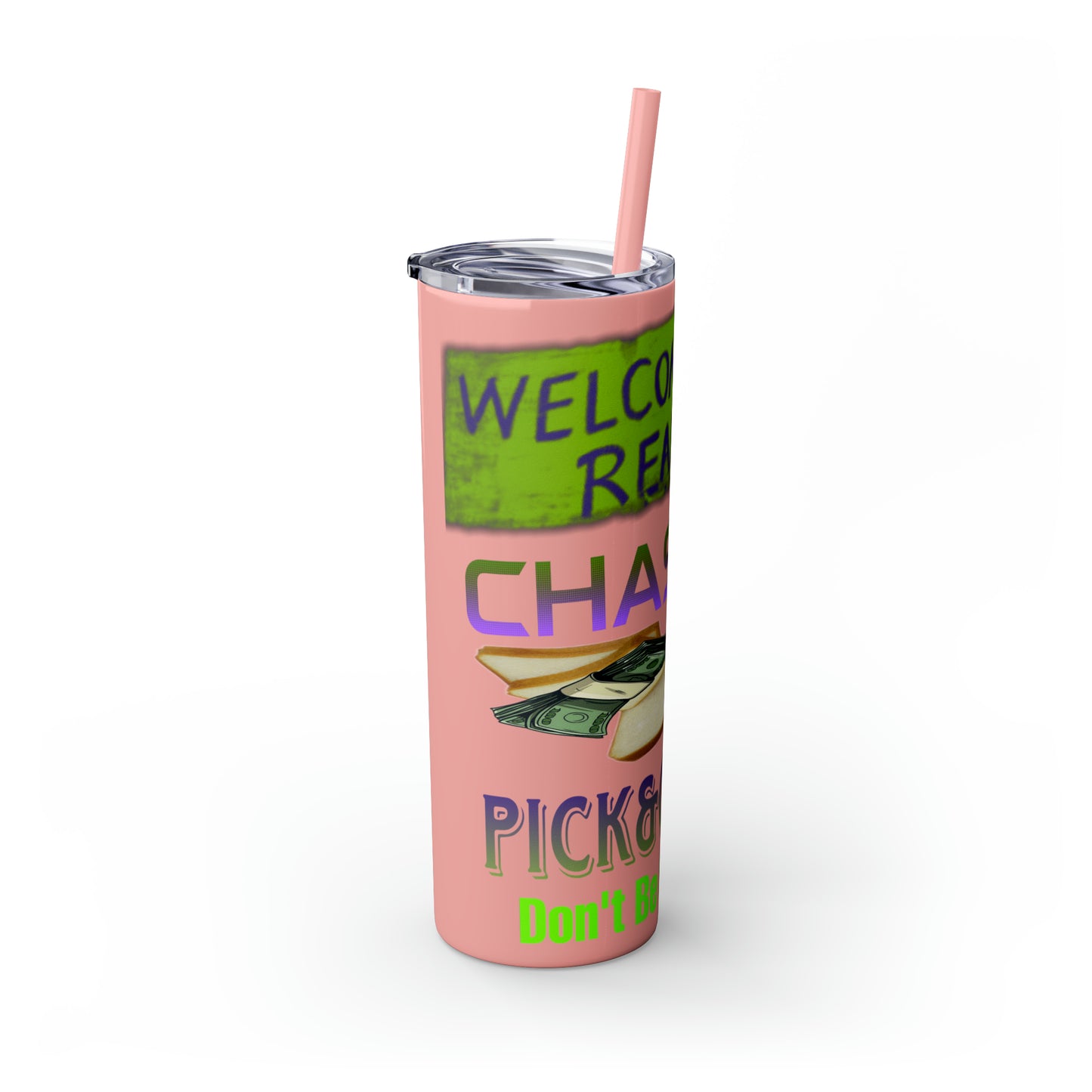 Skinny Tumbler with Straw, 20oz