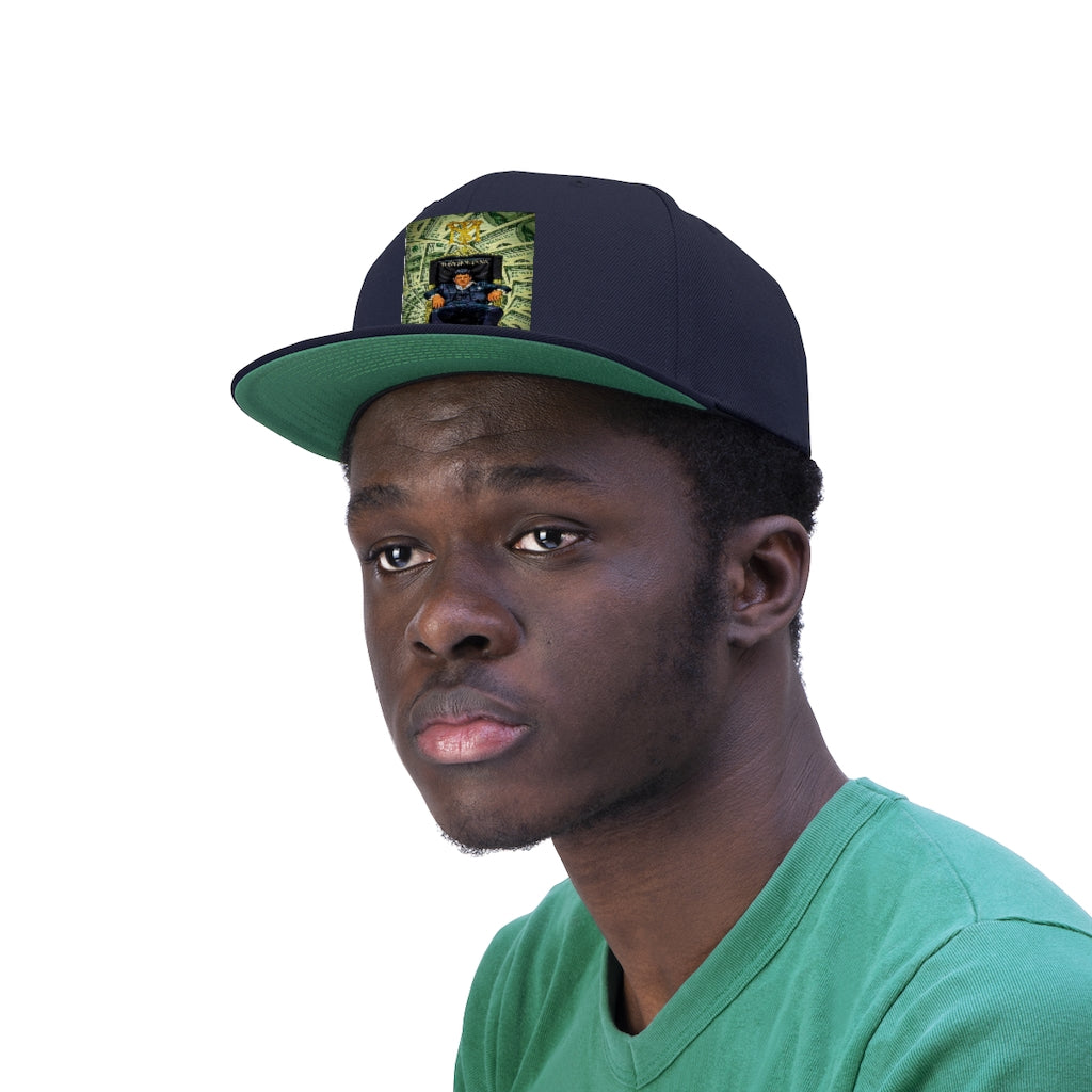 Unisex Flat Bill Hat